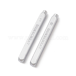 鉄製レザークラフト印鑑  混合模様  プラチナ  6x0.6x0.6cm&nbsp;AJEW-XCP0001-92