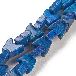天然石ハウライトビーズ連売り  染料  蝶  ミックスカラー  9.5x10x3.8~4.3mm  穴：0.7mm  約48~54個/連  13.90''~14.57''（35.3~37センチメートル）&nbsp;TURQ-K006-01