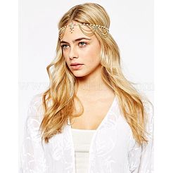 Bohemian Women Tassel Head Chain&nbsp;OHAR-WH0005-01G