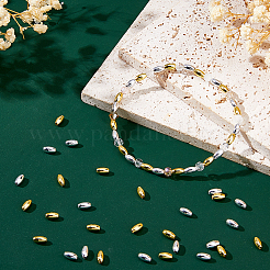メッキ環境に優しいプラスチックビーズ1000個  オーバル  ミックスカラー  6x3mm  穴：1mm  500個/カラー&nbsp;KY-DC0001-44