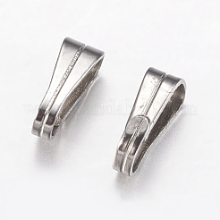 変色しにくい304ステンレススチールのスナップオンベイル  ステンレス鋼色  6x3x2mm  穴：2x5.5mm&nbsp;STAS-I097-046P