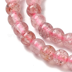天然石ストロベリークォーツビーズ連売り  ラウンド  3~3.5mm  穴：0.6~0.7mm  約120~150個/連  15.16~15.55''（38.5~39.5センチメートル）&nbsp;G-B090-A26-03
