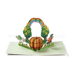 Rectangle 3D Pop Up Paper Greeting Card&nbsp;AJEW-F065-01
