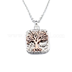 Two Tone Alloy Urn Ashes Necklaces&nbsp;PW-WG72189-01