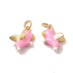 Rack Plating Brass Enamel Pendants&nbsp;KK-A177-20G-01