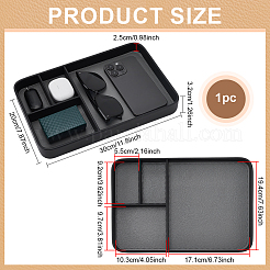 4 Grids Leather Jewelry Display Trays for Earrings Rings Bracelets&nbsp;AJEW-WH0816-545A