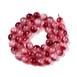 Dyed Natural White Jade Beads Strands&nbsp;G-T138-8mm-210-16