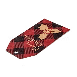紙ギフトタグ  ハングタグ  ジュートより糸付き  クリスマスデコレーション用  ミックスカラー  8.1x4.6x0.05cm  穴：4mm  50個/袋&nbsp;X1-CDIS-P005-G02
