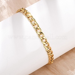 304 Stainless Steel Cuban Link
Chain Bracelets for Women&nbsp;BJEW-F527-06G