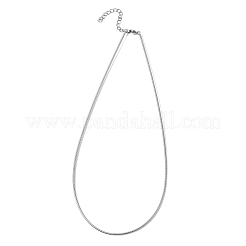1.5mm 304 ステンレススチール ラウンドスネークチェーンネックレス  変色しない  ステンレス鋼色  15.83インチ（40.2cm）&nbsp;NJEW-G195-02P