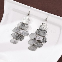 430 Stainless Steel Heart Dangle Earrings&nbsp;EJEW-A137-09P