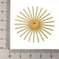 真鍮チャーム  太陽  ゴールドカラー  40x0.5mm  穴：3mm&nbsp;KK-C061-01B-G