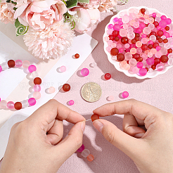 400Pcs 15 Colors Baking Paint Transparent Glass Beads&nbsp;GLAA-PA0001-82B