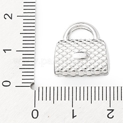 304ステンレスペンダント  ハンドバッグ  カドミウムフリーと鉛フリー＆ニッケルフリー  ステンレス鋼色  16x15x4.5mm  穴：3.5x4mm&nbsp;LS-STAS-D202-10A-P