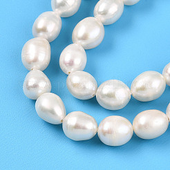 Natural Cultured Freshwater Pearl Beads Strands&nbsp;PEAR-N012-06Y-01