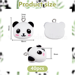 40Pcs Opaque Resin Pendants&nbsp;RESI-DC0001-43