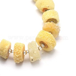 Natural Druzy Quartz Crystal Beads Strands&nbsp;G-F582-B11