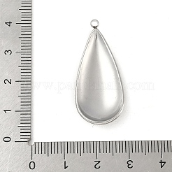 304ステンレスペンダント  ティアドロップチャーム  変色防止  ステンレス鋼色  35.5x16x4mm  穴：1.8mm&nbsp;STAS-P388-03P