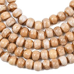 Handmade Fancy Antique Glazed Porcelain Ceramic Round Beads Strands&nbsp;PORC-L019-6mm-06