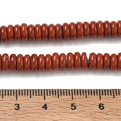 天然石レッドジャスパービーズ連売り  滑らかなロンデル  6.5x2.5mm  穴：1.1mm  約167個/連  14.88''（37.8センチメートル）&nbsp;GG-CBAC08A-A05-01