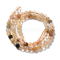 Natural Rutilated Quartz Beads Strands&nbsp;G-B029-B02-02