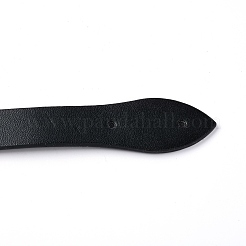 Puレザーバッグストラップ  バッグ交換用アクセサリー  ブラック  61.9x1.9x0.3cm  穴：3mm&nbsp;FIND-WH0071-63A