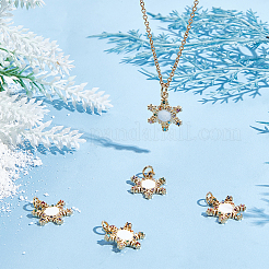 10Pcs Christmas Themed Brass Micro Pave Clear Cubic Zirconia Pendants&nbsp;ZIRC-BBC0002-87