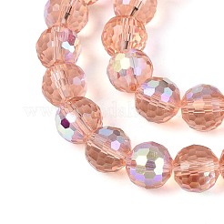 Electroplate Transparent Glass Beads Strands&nbsp;EGLA-N024-01A-C04