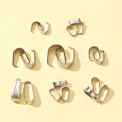 220Pcs 8 Style 304 Stainless Steel Snap on Bails&nbsp;STAS-FS0001-26