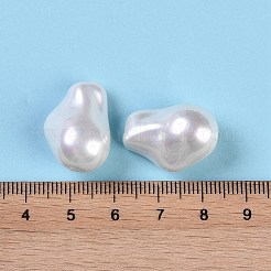 不規則な形のガラス製模造バロック真珠  貝殻色  21x15.5x12.5mm  穴：1.2mm&nbsp;LS-GLAA-B019-01E