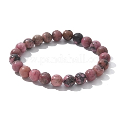 Natural Rhodonite Beads Stretch Bracelets&nbsp;BJEW-F380-01-B16