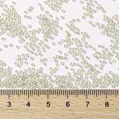 MIYUKIラウンドロカイユビーズ  日本製シードビーズ  15/0  （rr2353)シルバーライニングパイルライムオパール  1.5mm  穴：0.7mm  約5555個/10g&nbsp;X-SEED-G009-RR2353