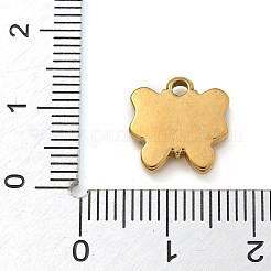 304ステンレススチールチャーム  18KGP本金メッキ  蝶  12x12x2mm  穴：1.6mm&nbsp;STAS-M084-01E-G