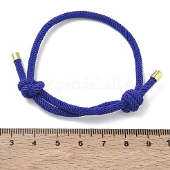 Adjustable Nylon Round Milan Cord Slider Bracelet Making&nbsp;FB-H001-01G-12