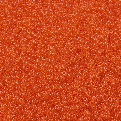MIYUKIラウンドロカイユビーズ  日本製シードビーズ  11/0  （rr139)透明タンジェリン  11/0  2x1.3mm  穴：0.8mm  約50000個/ポンド&nbsp;SEED-G007-RR0139