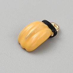 合金エナメルチャーム  ライトゴールド  バナナ  13.5x7x5mm  穴：1.6mm&nbsp;FIND-CJC0024-48G