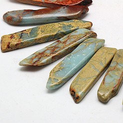 Chips Natural Aqua Terra Jasper Beads Strands&nbsp;G-N0131-18