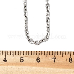 Tarnish Resistant 304 Stainless Steel Cable Chain Necklace Making&nbsp;STAS-P045-02P