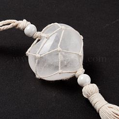 Natural Quartz Crystal Pendant Decorations&nbsp;HJEW-E579-01B