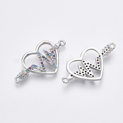 Brass Micro Pave Cubic Zirconia Links Connectors&nbsp;LS-ZIRC-T005-039P