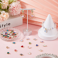 64Pcs 16 Colors Glass Charms&nbsp;FIND-SC0015-32G