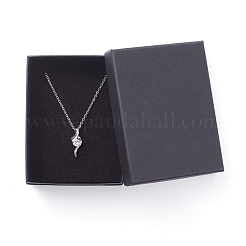 Brass Cubic Zirconia Pendant Necklaces&nbsp;NJEW-JN02619