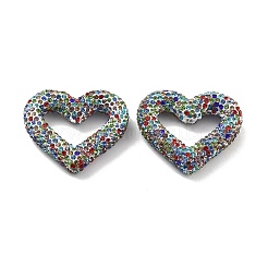 Heart Shape Polymer Clay Rhinestone Beads&nbsp;CLAY-NH0001-09A