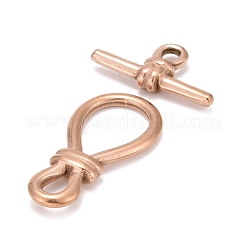 304ステンレススチールトグル留め具  電球  ローズゴールド本金メッキ  バー：13.5x26x4.5mm  穴：3mm  電球：34x17x4ミリメートル  穴：4.5x6mm  17x12mm。&nbsp;STAS-K216-02RG