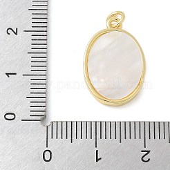 真鍮チャーム  楕円形のベル  シェルと  鉛フリー＆カドミウムフリー  長持ちメッキ  18KGP本金メッキ  19.5x13x3mm&nbsp;KK-K298-26B-G