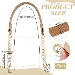 PU Leather & Metal Bag Handles&nbsp;PURS-WH0816-001A