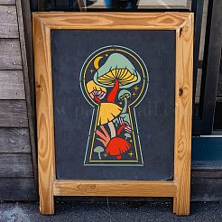プラスチック再利用可能な描画絵画ステンシル テンプレート  ファブリック タイル 床 家具 木材の塗装用  長方形  きのこ模様  297x210mm&nbsp;DIY-WH0202-272