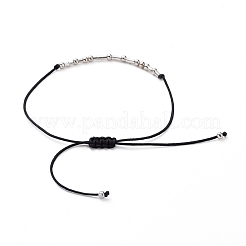 Unisex Adjustable Morse Code Bracelets&nbsp;BJEW-JB05011-04