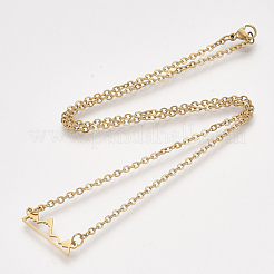 201 Stainless Steel Pendant Necklaces&nbsp;NJEW-T009-JN140-40-2