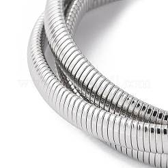 304ステンレススチールストレッチブレスレット  女性用クロスブレスレット  ステンレス鋼色  内径：2-1/8インチ（5.5cm）  8mm&nbsp;BJEW-A031-01F-P